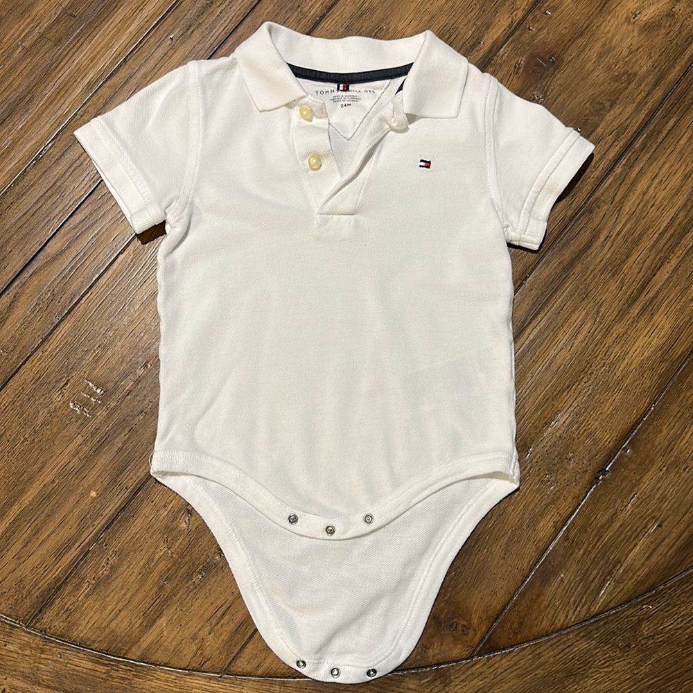24M Tommy Hilfiger Boys Collared Onesie